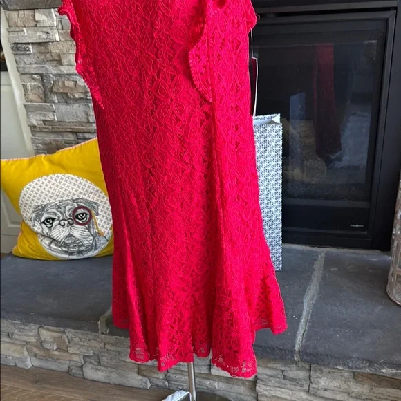 Julia Jordan Red Ruffled Mini Dress - Picture 4 of 14